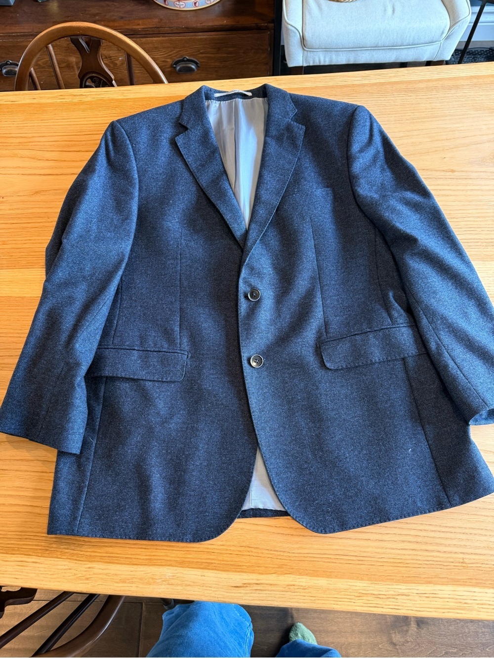 Men's Dark Navy Two-Button Sport Coat